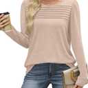 WIHOLL Long Sleeve Shirts for Women Crewneck Tops Tunic Fall Winter Sweatshirts 2025 Clothes (Beige, XL)