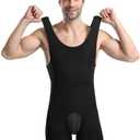 BaronHong Mens Sleeveless Full Body Shaper Underwear Slimming Compression Bodysuit Shapewear Tummy Chest Control 3XL