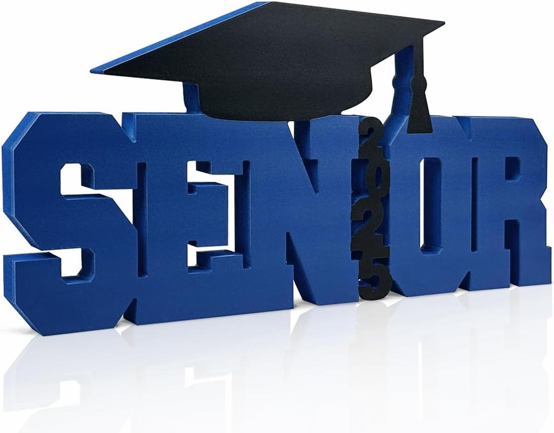 Blue Senior Sign Graduation Decorations Class of 2025 Plastic Photo Booth Props First Day of School Wood Cutout Sign Senior Graduation Party Decor Grad Party Supplies Blue Senior Sign Graduation Decorations Class of 2025 Plastic Photo Booth Props First Day of School Wood Cutout Sign Senior Graduation Party Decor Grad Party Supplies