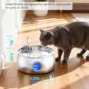 Tomxcute Cat Water Fountain - 4.0L/135oz Gooseneck Copper Stainless Steel Cat Water Fountains for Cats Indoor - Kitty Cat Fountains for Drinking Spout - Comes with 3 Replacement Filters