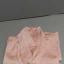 Zeagoo Womens Satin Blouse Short Sleeve Silk Tops Button Down Shirts Business Casual Outfits (XX-Large, Light Pink)