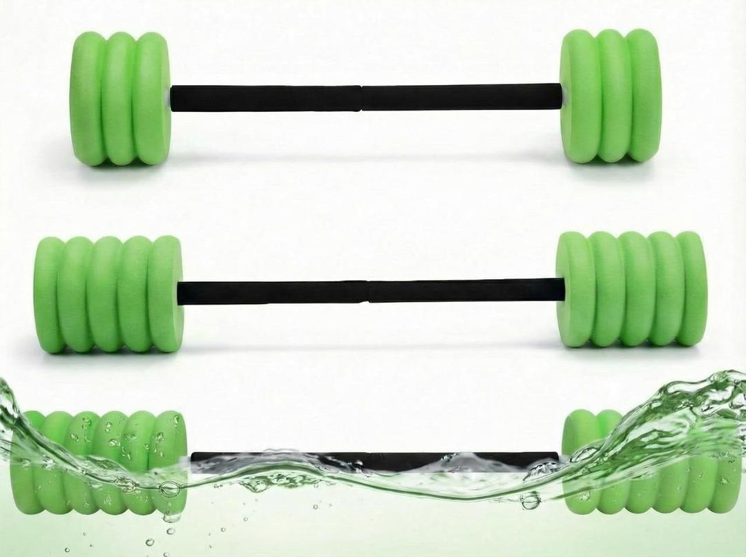 Soulchen 3 Pack Swim Barbells Long Aquatic Exercise Dumbbells Eva Foam Water Weights Dumbbell Pool Exercise Equipment for Adults for Pool Strength Training Workouts Loss