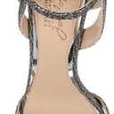 Jewel Badgley Mischka womens AriannaHeeled Sandal (10, Pewter)