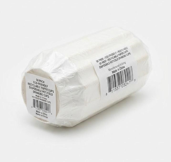 Disposable Paper Cups, 50-Pack Eco-Friendly Drinking Cups for Parties, Office, and Travel