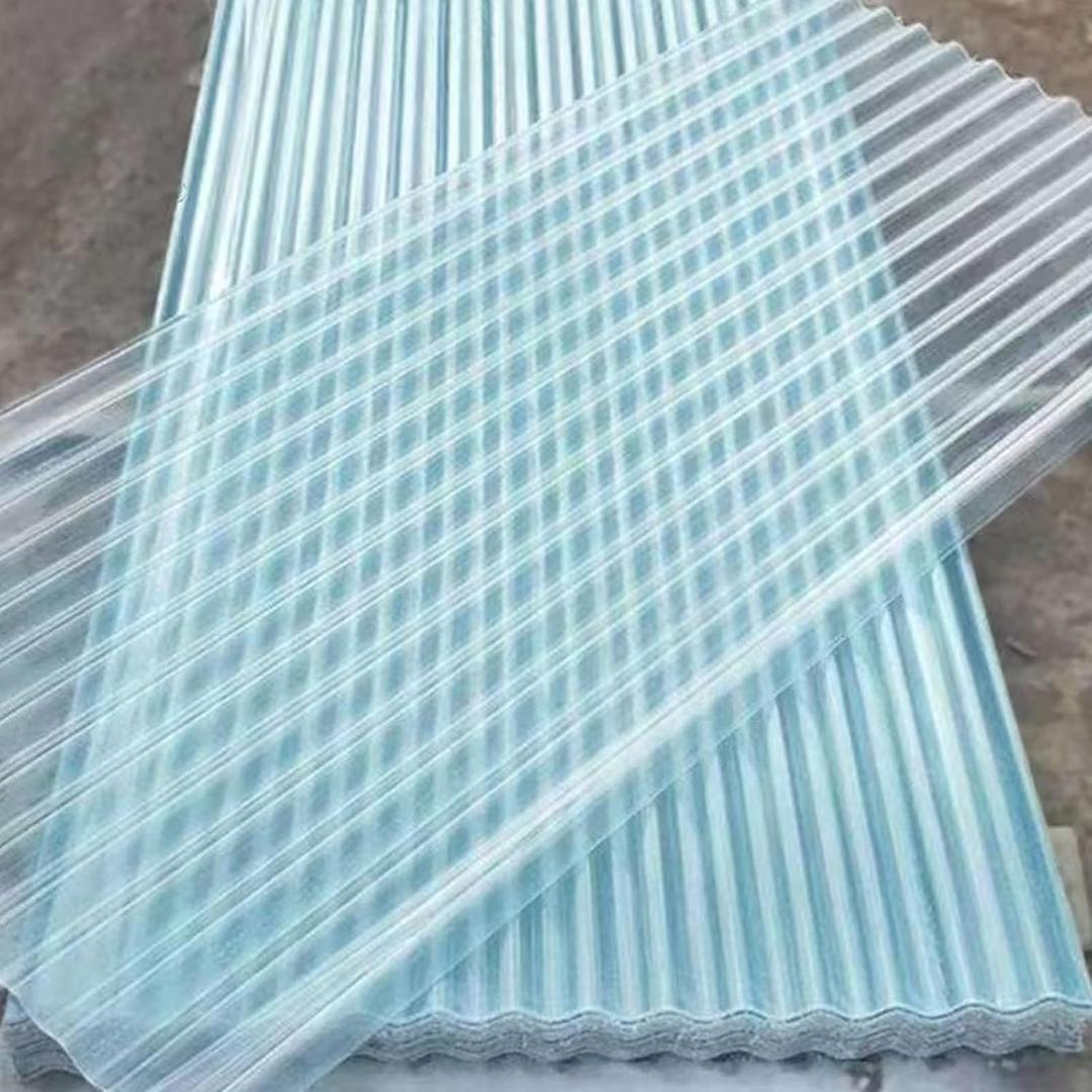 Clear Polycarbonate Roofing Sheet, Splicable Corrugated Plastic UV Resistant Greenhouse Shed Canopy, Transparent Insulation Day Lighting Panels, Easy Cut Covering Panel (Transparent, 3.28'x32.8')