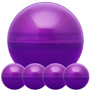 Big Claw Machine Capsules Purple Plastic Sphere Party Favor Containers Round 5 pcs 6.3 inch Jumbo Plastic Christmas Ornaments Extra Large Candy Gift Box Empty Craft Party Supplies Vending Capsules
