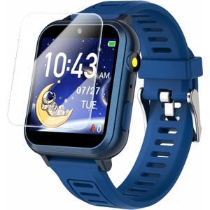 Kids Game Smart Watch for Kids with 24 Puzzle Games HD Touchscreen Camera Music Player Pedometer Alarm Clock Calculator Flashlight 12/24hr Kids Watch Gift for 4-12 Year Old Boys Toys for Kids