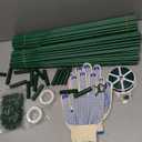 MAXPACE 249pcs Garden Stakes Kit: Includes 80 Sets of Fiberglass Plant Sticks Supports & Accessories for DIY 4ft, 5ft, 6ft, 7ft Stakes for Tomato, Vegetables, Indoor & Outdoor Gardening Supplies