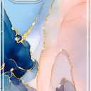 JAHOLAN Gold Glitter Sparkle Case Compatible with iPhone 12 Pro Max Marble Design Clear Bumper TPU Soft Rubber Silicone Cover Phone Case 6.7 inch Purple