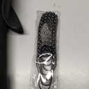 MIULEE 84" Long Scalloped Shower Curtain Linen Textured with 12 Metal Hooks Cute Extra Long Heavy Duty Washable Waterproof Cloth Halloween Shower Curtains with Black Border for Bathroom Hotel, Black