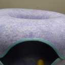 MeowMates Peekaboo Cat Cave Donut Bed for Multiple Cats Upto 45lbs, 3-in-1 Large Cat Tunnel & Donut Bed Combo w Round Tunnel Scratcher for Indoor Cats, Hanging Toy, Washable & Detachable