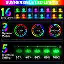 YiaMia Hot Tub Lights - 2-Pack RGB Color Battery-Powered LED Pool Lights with Remote Control and Suction Cup for Ponds, Decoration, Parties, Spas, Aquariums