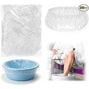 200 Transparent Pedicure Liners 13.8 x 19.7 Inches Disposable Unbreakable Pedi Liners Disposable Fits Most Tub and Pedicure Foot Spa Home Use