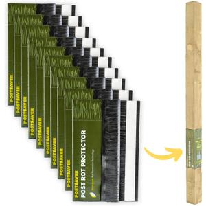 Pro-Wrap Standard | Pack of 5 | Fits 3x3” to 4x4" Square and 3” to 5" Round Posts | Fence Protector | Dual-Layer Rot Protector | Wood Protector | (5)