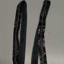 2 Yards PU Leather lace up Faux Zipper Trims Ribbon Black 1.3 Inch Wide Soft Gold Alloy Chain Gimp Braid Decorative Trimming Tape Webbing Strap for DIY Craft Sewing Clothes Decor