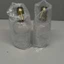 Vine Creations Clear Glass Soap Dispenser Set, Dish Soap and Hand Soap Dispenser Set with Stainless Steel Pump, 16 oz Glass Dispensers for Kitchen Bathroom Decor (Clear Bottle/Brushed Brass Pump)