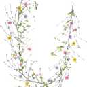 LLZLL Spring Daisy Garlands - 5FT/60IN Long, Multi Color, U-Shaped, Plastic & Polyester, Perfect for Spring/Summer/Easter Decor