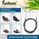 Funhoon Clutch Cable 54510-VL0-P01 68 INCH for Honda HRR216K8(VKAA, VYAA) HRR216K9(VKAA, VLAA, VYAA) Walk-Behind Lawn Mowers