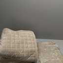 RECYCO Luxury Velvet Quilt Set King Size Bedding Sets, Ultra Soft Velvet Comforter Set, Lightweight Channel Box Stitch Oversized Bedspread Coverlet for All Season, with 2 Shams, Beige