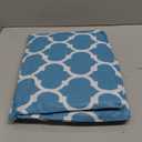 Smiry Round Picnic Tablecloth, Waterproof Elastic Fitted Table Covers for 45" - 56" Tables, Wipeable Flannel Backed Vinyl Tablecloths for Camping, Indoor, Outdoor, Light Blue & White