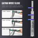 SLIDEWAY 200 Lbs Heavy Duty Drawer Slides 1 Pair 8 10 12 14 16 18 20 22 30 32 40 Inch Full Extension Ball Bearing Sliding Rails Cabinet Runners Tracks Tool Box Glides-22