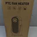 Space Heater for Indoor Use, Two-way Oscillation Portable Heater, 1200W Electric Heater with Human Body Sensor 4 Modes Overheat Protection, 12H Timer PTC Ceramic Heaters for Bedroom Living Room Office (Black-16Inch)