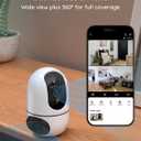 VIRTAVO XD1 Indoor Security WiFi Camera, No Subscription Required, Dual-Lens 360 PTZ Baby Monitor & Pet Cam, Motion Tracking, 2-Way Audio, Night Vision,Optional Cloud/SD Storage, Phone App, Wired