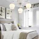 Flower Ceiling Fan with Light: White Flower Fan Lights for Girls Bedroom - Flush Mount Fandelier for Living Room - 3-Light Modern Chandelier with Fan for Home Decor Enthusiasts