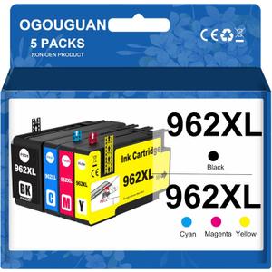 962XL Ink Cartridges Combo Pack Replacement for HP962XL/962 Ink Cartridges Combo Pack Work for HP Officejet Pro 9010 Series Ink Cartridges 9015 9020 Printer ( Black Cyan Magenta Yellow,4 Pack)
