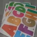 4 x 4 Inch Large Letter Stickers,117 Pieces Self Adhesive Cute Alphabet Sticker for Mailbox, Door, Truck and Outdoor, Waterproof Vinyl Symbol Stickers for DIY12 Sheets Gold