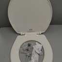 Bemis 730SLEC Slow Close Toilet Seat, Easy Clean Hinges and Durable Plastic Seat, Made in USA, Round, Biscuit