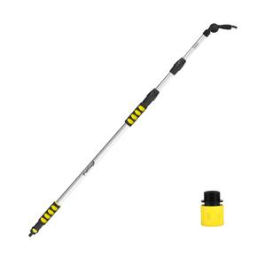 12ft (20ft Reach) Gutter Cleaning Tools from The Ground, Telescoping Rain Gutter Cleaner Tool, 270° Rotatable Gutters Cleaning Wand, Gutters Cleaning Hose Attachment & Connection Adapter