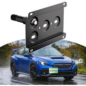 Front License Plate Bracket Compatible with Subaru WRX and STI 2017-2023, Crosstrek 2016-2023, Impreza 2017-2023 No Drill Tow Hook License Plate Holder, Car Tag Frame, Bumper Relocator Adapter Kit
