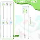 6 Pcs Mahjong Gifts Cocktail Picks for Drinks Mahjong Themed Cocktail Toothpicks Stainless Steel Stirrers Food Serving Toothpicks Garnish Sticks for Appetizers Beverage 3.25"(Artistic Style)