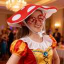 Mushroom Hat Renaissance Elf Ears Glasses Medieval Toadstool Costume Accessories Halloween Forest Fairy Elf Fantasy Outfit