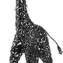 Deco 79 Metal Giraffe Decorative Garden Sculpture Indoor Outdoor Tall Garden Statue, Outdoor Sculpture 45" x 24" x 78", Black