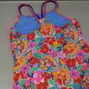 Speedo Girl's Swimsuit One Piece Thin Straps (16, Fauve Floral)