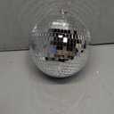 8inch Mirror Disco Ball - Hanging Disco Ball for Party Decorations, DJ Clubs, Weddings, Bars, Holiday Events, and Stage Decor with 15pcs Replacement Mirrors