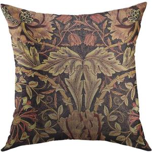 Mugod Decorative Throw Pillow Cover for Couch Sofa,Honeysuckle William Morris Vintage Design Home Decor Pillow Case 18x18 Inch