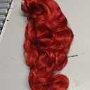 Vomella Red Wig With Bangs 26 Inch Long Curly Wavy Wig for Women Natural Looking Synthetic Heat Resistant Wig for Daily Party Use Halloween Wg, 113c