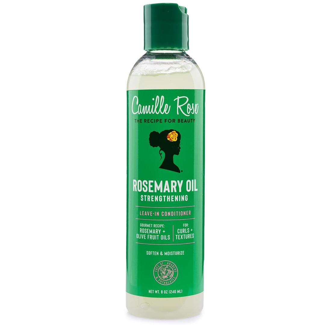 Camille Rose Leave-in Conditioner, Rosemary Oil  Deep Conditioning for Hair Strengthening, Detangling, Dry Scalp Moisturizer, 8 Oz