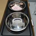 AVERYDAY Elevated Dog Bowls, 4 Height Adjustable Stand for Medium and Large Dogs, Raised Dog Feeder Holder with 2 Stainless Steel Food and Water Bowls, Anti-Slip Base Tall Feeding Station