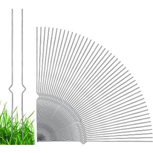 Tatuo 100 Pcs Yard Sign Stakes Heavy Duty 16.5'' Wire Yard Stakes Alternative to H Frame Metal Reusable Sign Holder for Spring Summer Lawn Corrugated Plastic
