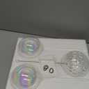 17 Oz 2 Weeks Glass Plant Watering Globes Large Vacation Water While Away Indoor Outdoor Potted Plant Slow Release Self Watering Bulbs Devices Planter Insert (Iridescent Large 3-Pack)