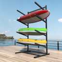 4 Layer Kayak Storage Rack, Heavy Duty Kayak Racks for Outdoor Storage, Kayak Storage for Garage, Kayak Storage Rack & Canoe Rack for Kayak, Canoe, Surfboard, Paddleboard