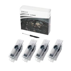 LED Car Door Logo Projector Lights, 4 Pack HD Logo Puddle Lights Compatible with BMW 1/3/4/5/6/7/X Series, Waterproof Door Welcome Light with Flame Retardant Shell