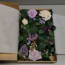 Ling's Moment 5FT Light Purple Artificial Flower Arch with Rose Leaves and Lilac for Wedding Party Backdrop Decor