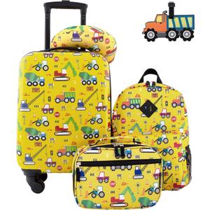Travelers Club 5 Piece Kids' Luggage Set, Cars