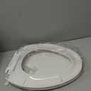 Toilet Seat Elongated Toilet Seat 18.5inch, Soft Close Toilet Seat Easy Clean, Oval V-Shaped Toilet Lid for Home Use, White PP Material, 2 Year Support