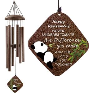 Happy Retirement Gifts for Woman Men, Funny Retirement Wind Chimes & Party Decorations, Going Away Gifts for Coworker Women Colleague Boss Teacher Nurse Military,32"